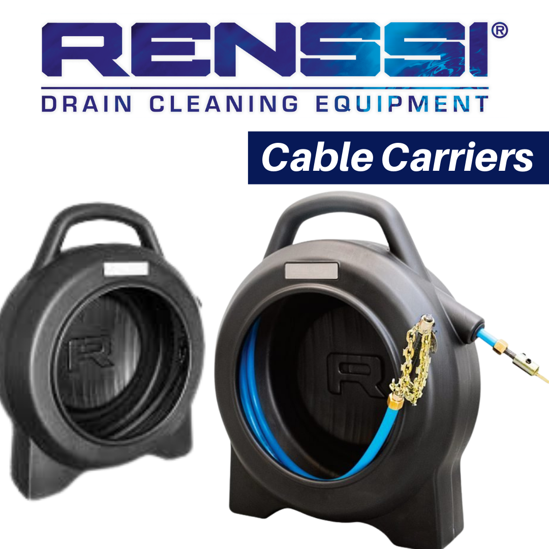 Renssi Cable Carrier Cases Drain Cleaning Flex Shaft Cases in assorted options.