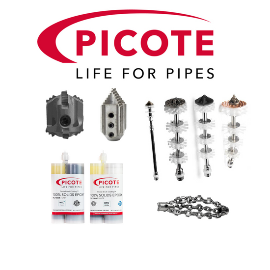 Picote trenchless pipe repair products chain knockers epoxy resin brushes