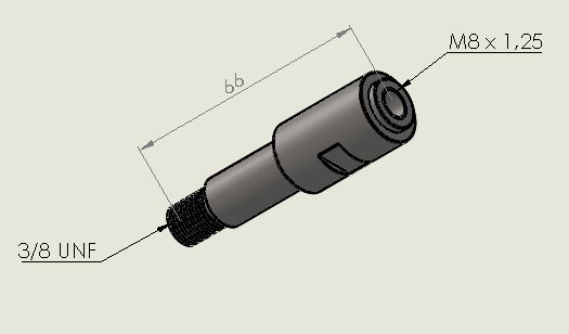 Dancutter IMS Cutter Head Holder, Micro S, 3/8" UNF M8 x 1.25 (Medium) (#DK130017)