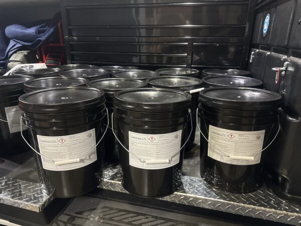 Buckets Lumicure UV Resin for Trenchless Pipe Repair